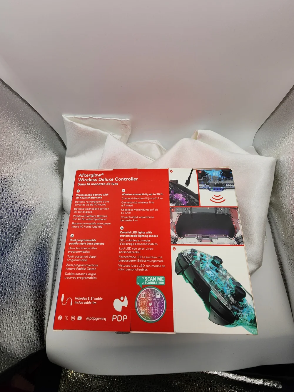PDP Purple Transparent Wireless Controller for Nintendo Switch